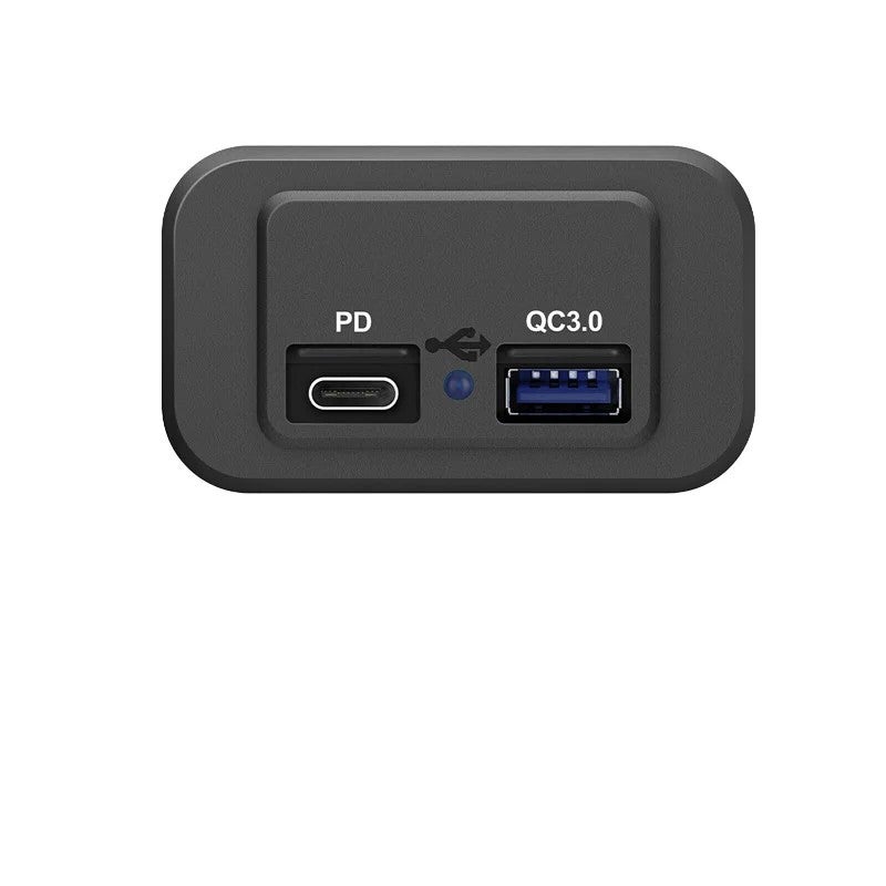 Y&D 12V/24V Dual USB-C Car Charger, 48W (18W QC3.0 + 30W PD3.0), Fast Charging Automobile Adapter, 3.1A Quick Charge Bus Socket, Industrial Use - Image 2